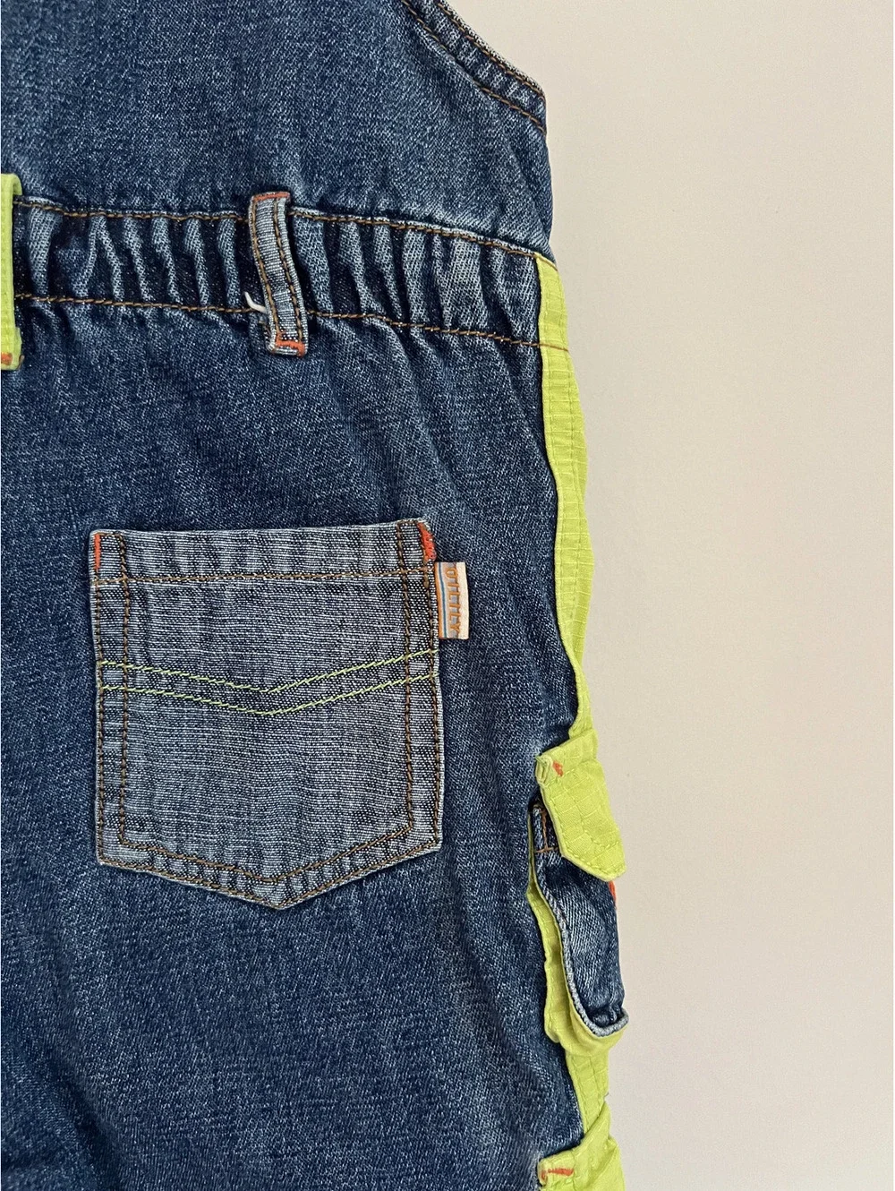 Oilily Boys Denim Pocket Accent Overalls